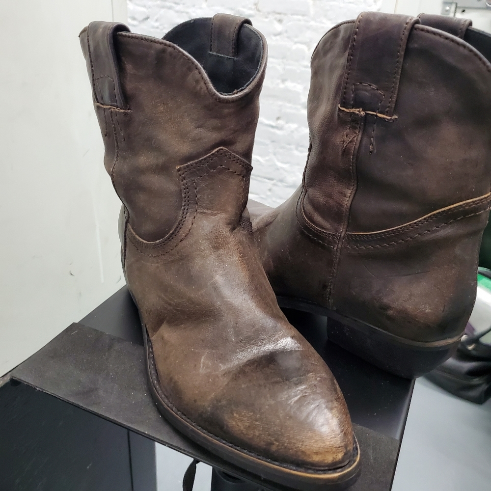 Leather boots